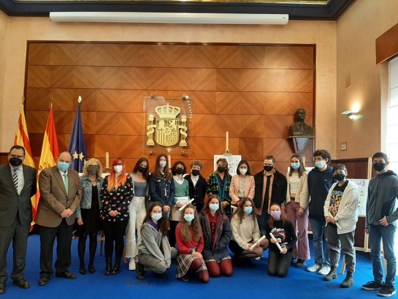 La Delegación del Gobierno en Aragón entrega los premios del segundo concurso de cómic contra la violencia de género dirigido a estudiantes 