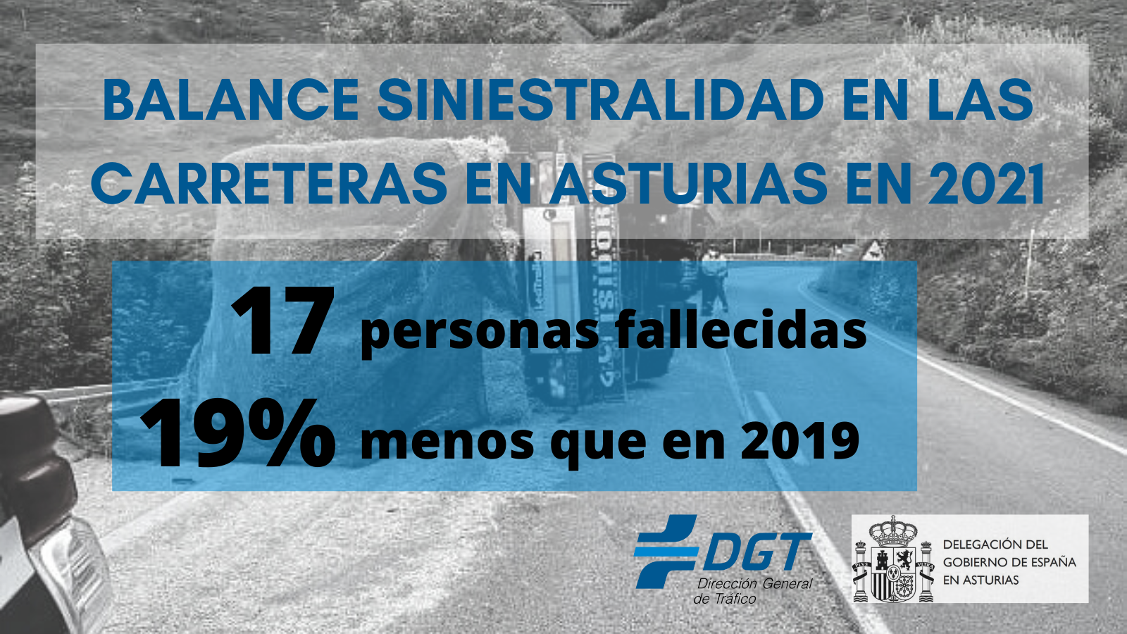 17 personas fallecieron en accidentes de tráfico en Asturias en 2021 