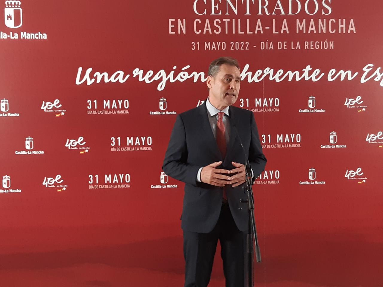 El delegado del Gobierno de España, en el Día de Castilla-La Mancha, subraya que nuestra región “se ha abierto camino por propio esfuerzo y cosecha sus frutos”