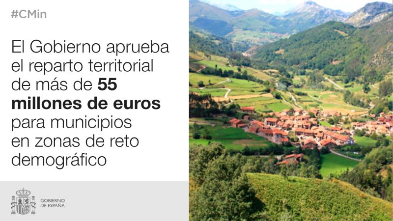 El Govern destina més de 3,1 milions d'euros a Catalunya per a municipis en zones de repte demogràfic