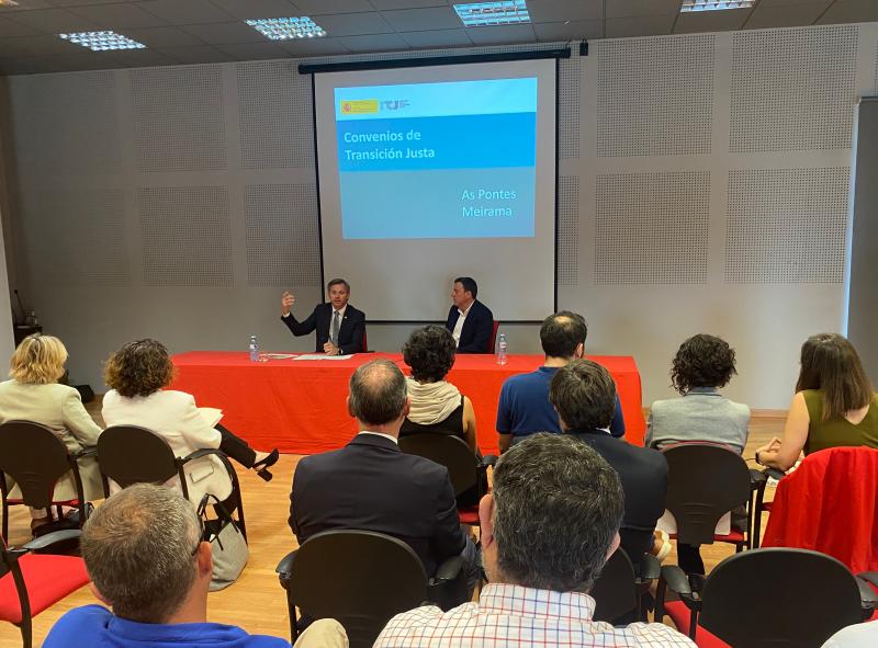 José Miñones presenta en As Pontes una nueva Oficina de Transición Justa para impulsar la captación de fondos en los 19 ayuntamientos “protagonistas de la revolución verde en Galicia”