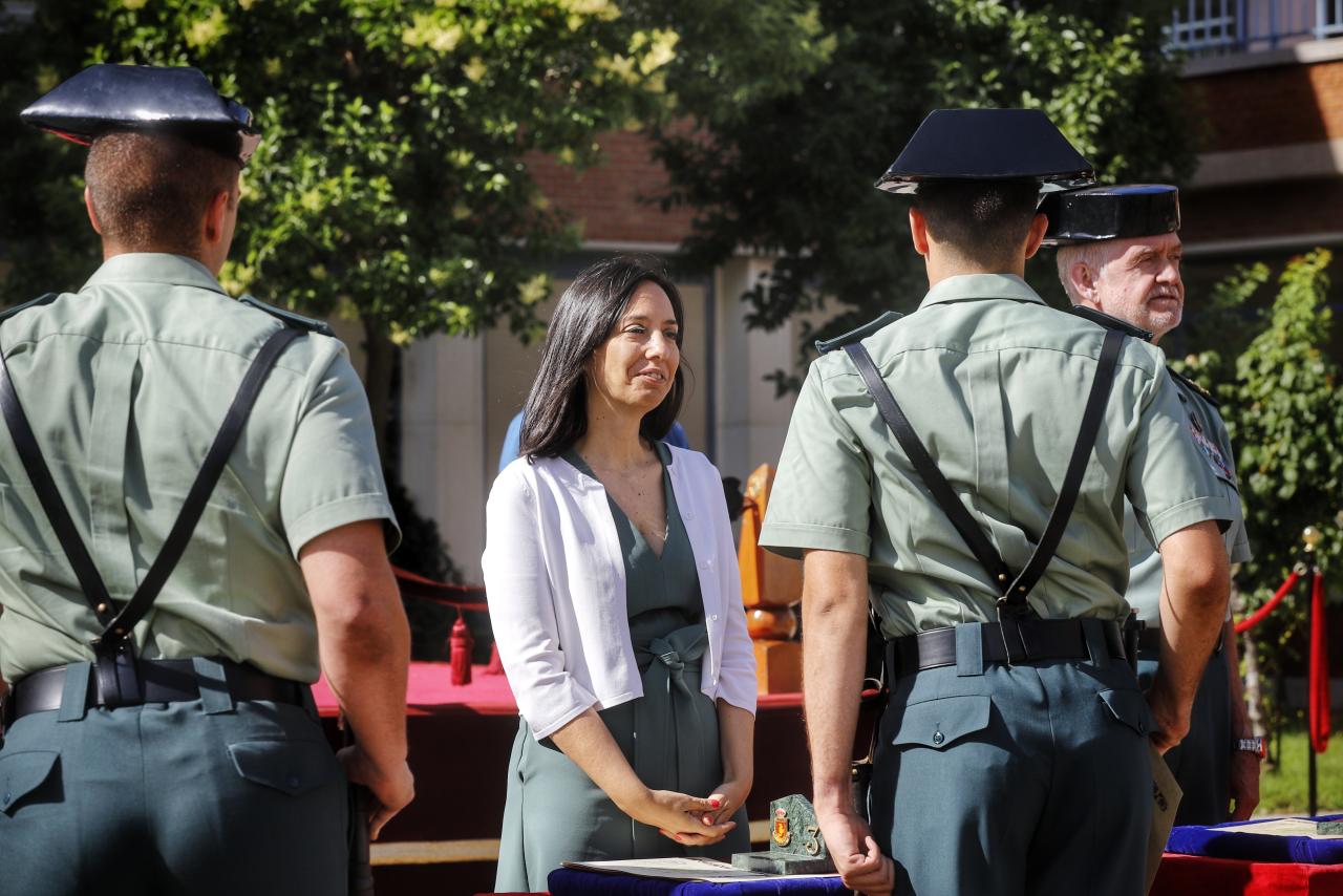 Mercedes González participa en el acto de entrega de Certificados como Guardias Civiles a los componentes de la 168ᵃ Promoción del Colegio de Guardias Jóvenes de Valdemoro